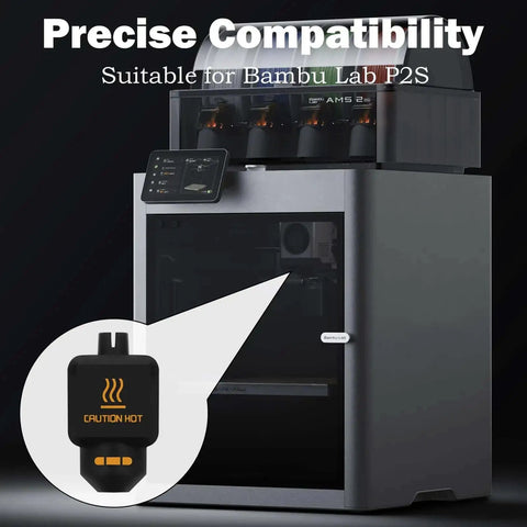 3D printer with inset of 10 Pack Silicone Sock For P2S 3D Printer Hotend Cover Nozzle Boot High Temperature Enclosure Sleeve
