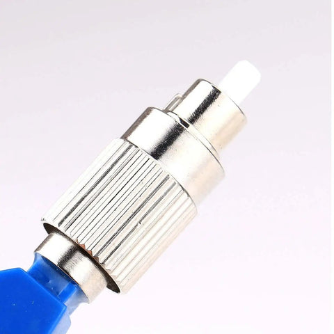 FC Male To LC Female Hybrid Fiber Optic Connector Adapter For Optical Power Meters And Visual Fault Locators, Zirconia Sleeve, Blue