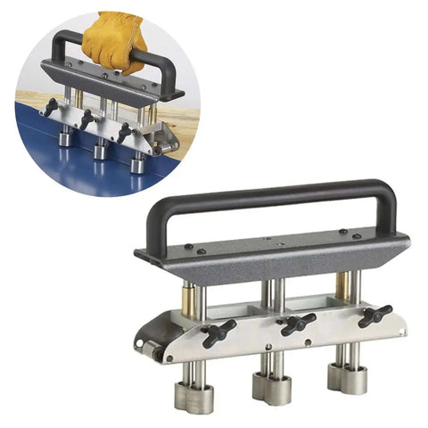 3 Station Verge Roller Bender For Roofing Sheet Metal Bending Tool For 0.3 To 1.0 Millimeter Steel, close-up with handle