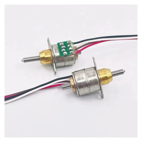 10mm Precision Stepper Actuator Electronic Starter for 5V 6V DC Systems, showing telescopic screw shaft with 6mm stroke, front view.