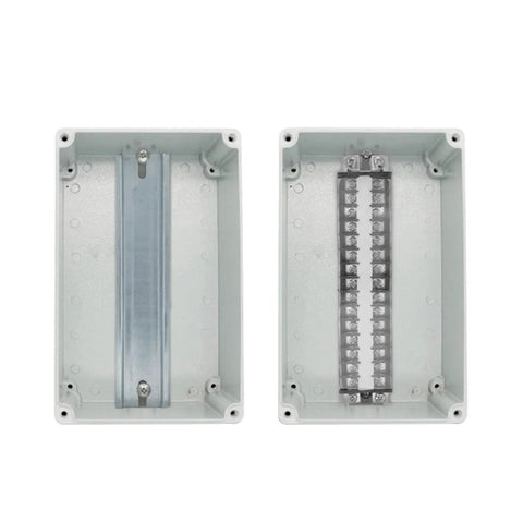 Interior of Explosion Proof Aluminum Heavy Duty Junction Box IP68 with mounting plate and terminals for outdoor use