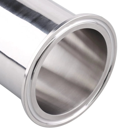 DERNORD sanitary spool tube with clamp ends, stainless steel 304, 2.5 in tri-clamp flange, 36 in length