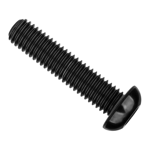 Premium Dope Titanium Button Head Bolts M6x30mm Pack Of 6 Grade 5 6AL 4V Black Titanium Alloy With 1.0mm Thread Pitch And 4mm Allen Head Diameter 10.5mm Lightweight High Strength Fasteners For RC Cars Bikes Drones, single bolt view