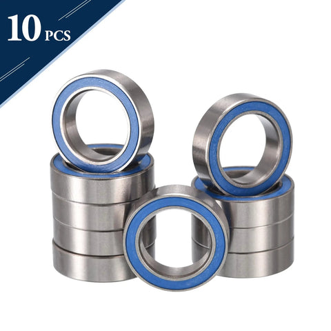HiPicco 6701-2RS deep groove ball bearing, 12x18x4 mm, double rubber sealed, chrome steel, blue seals, 10 pcs