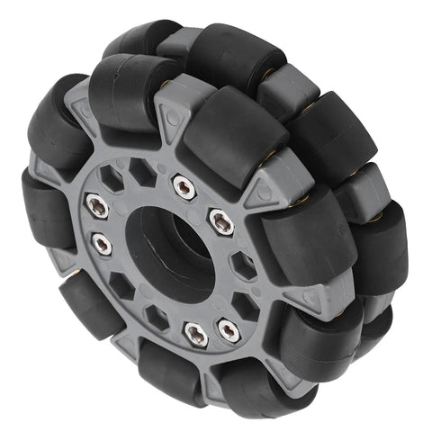 100mm Double Plastic Omnidirectional Wheel For Robots With 20Kg Load Capacity Rubber Roller Omni Wheel For 360 Degree Movement