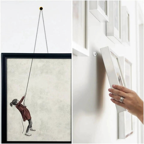 270 Piece Wall Anchors Kit For Drywall And Concrete Includes Five Essential Sizes With 27 Sets Each Plastic Anchors displaying a framed picture hanging