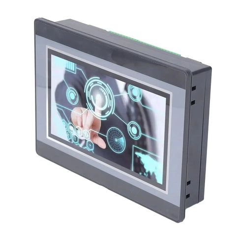 7 Inch HMI PLC Touchscreen Panel With DC 24V 5A Power 2 Channel K Type Thermocouple Temperature Measurement 12 Inch 8 Out Display