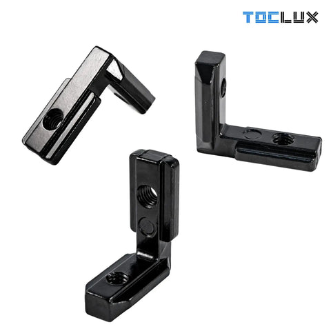 Built Tough 3030 Interior Corner Connector Kit, zinc alloy L-bracket for 30 Series aluminum extrusion, 8mm T Slot.