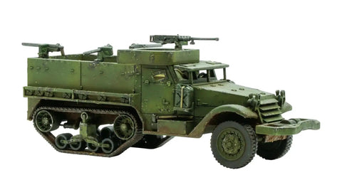 Bolt Action Third Edition Starter Set For WWII Tabletop Battle With 28mm US Airborne And German Grenadiers, M3 A1 Half Track model