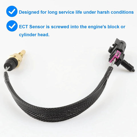 Premium Engine Coolant Temperature Sensor Replacement 2134233 Fits Buick Chevy GMC Hummer Isuzu 2004 to 2012 shown uninstalled