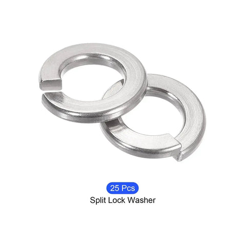 7/16 Inch Split Lock Washer 25 Pack In 304 Stainless Steel for household, machinery, furniture, DIY projects, anti-loosening washers