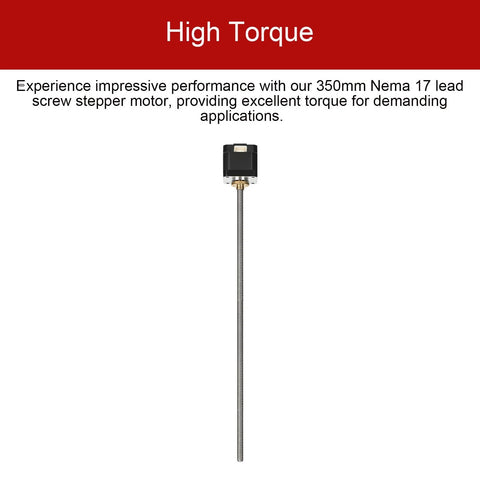 YEJMKJ Nema 17 stepper motor with 350mm T8 lead screw, bipolar 2-phase high torque for 3D printers
