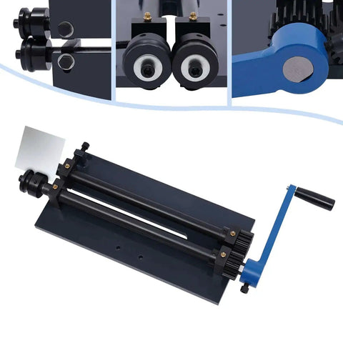 Sheet Metal Bead Roller Machine 12 Inch Manual Bead Roller with Gear Drive Bench Mount Includes 6 Die Sets for Vehicle Fabrication