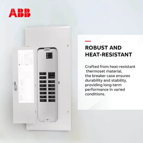 Open electrical panel showing Single 70 A 2-Pole 120/240 V Q Line Plug-In Circuit Breaker with Non-Interchangeable Trip, Box-Terminals