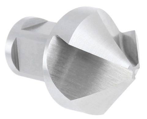 Front view of Heavy Duty Pro Grade 1-1/4 Inch HSS Countersink Bit With 3/4 Inch Weldon Shank For Magnetic Drilling Machines, 45 Degrees Per Side, 90 Degree Included Angle, Rota-Cutter Compatible, Chamfering Deburring Precision, Accusize Ce00-0114.