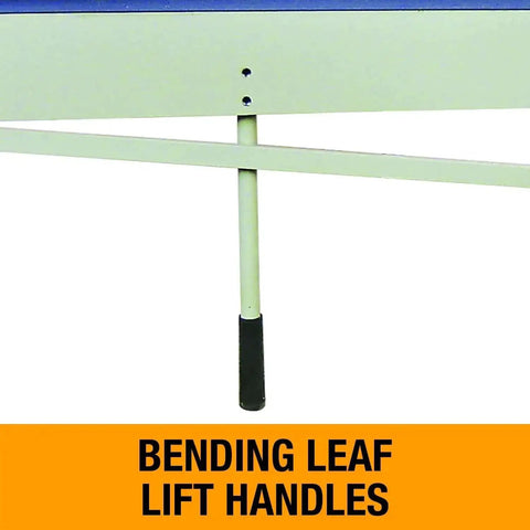Close-up of bending leaf lift handles on 72-Inch Manual Sheet Metal Brake For 22 Gauge Mild Steel And 20 Gauge Aluminum 6-Foot Capacity