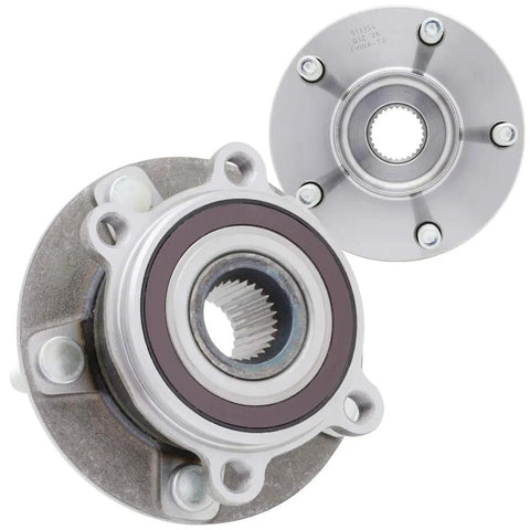 2-Pack Front Wheel Hub Assembly Set, Steel, Ball Bearing, 66.9mm Bore, Fits 2014-2018 Mazda 3 And 2016-2021 Mazda CX-3