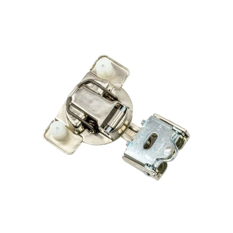 Soft Close Cabinet Hinge Pack Of 50 For DIYers, Half Inch Overlay, Edge Mount, 108 Degree Swing, Press In Compact Hinge With 42mm Drill Pattern