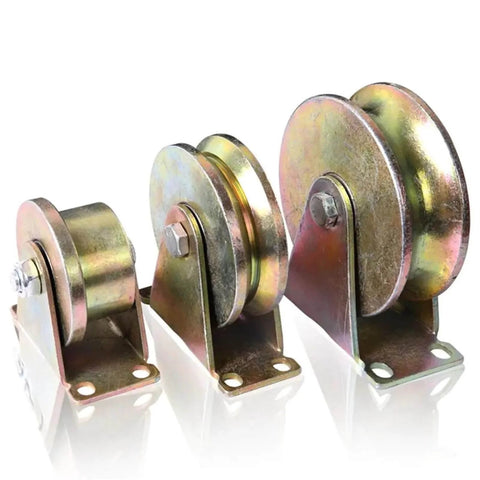 V Groove Wheel Set 4Pcs Stainless Steel Sliding Door Rollers for Smooth Quiet Track Motion and Closet Doors 30mm U Type Track