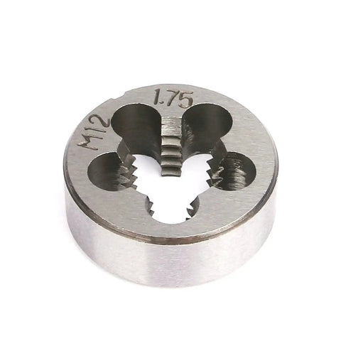 M12 die from Pro Grade Tap And Die Set For Metal Threading With Metric M3 To M12 Coarse And Fine Threads 40 Piece Kit With Handles Accessories And Case.