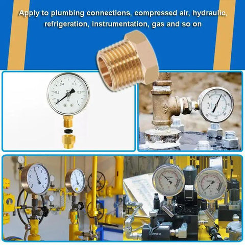 4 Pack Heavy Duty Brass Reducer Hex Bushing One Half NPT Male To Three Eighth NPT Female Pipe Fitting Adapter for industrial applications