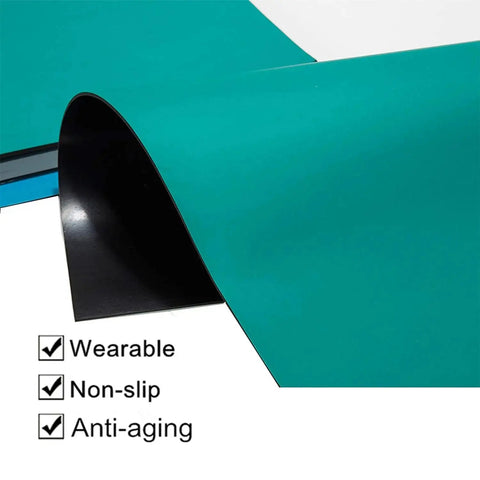 Pro Grade ESD Soldering Mat Roll for Electronics Repair Ultra Large 23.7 by 118 Inch Rubber Anti Static Desk Pad Green Tonchean