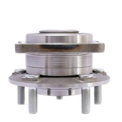 Front view of Front Wheel Bearing Hub Assembly Compatible With 2015 To 2019 Hyundai Sonata, 2016 To 2019 Hyundai Tucson, 2017 To 2019 Kia Cadenza, 2016 To 2019 Kia Optima, 2017 To 2019 Kia Sportage, 5 Lug Front Position OE Quality And Smooth Ride