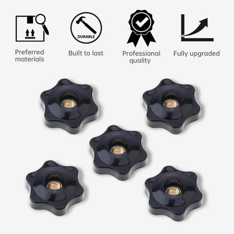Must Have Ten Pack Six Star Knobs With One Quarter Inch Twenty Female Threads Hex Head Through Knobs For Clamping Jigs