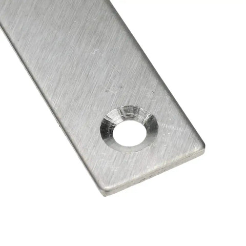 Close-up of Flat L Bracket 80mm By 80mm Right Angle Mounts Premium Stainless Steel Pack Of 15, showing 4mm hole detail.