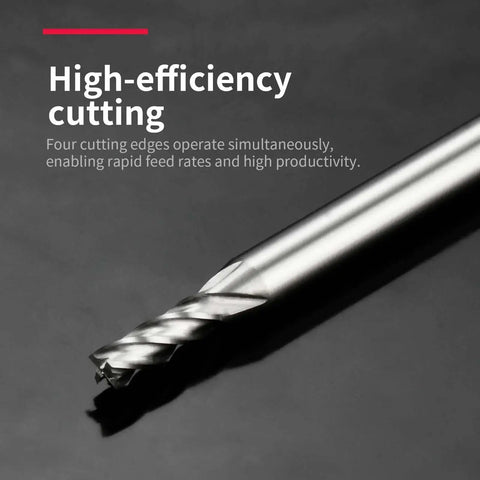 8mm 4 Flute HSS End Mill Cutter With Straight Shank Center Cutting For Slotting And Keyway Milling 2 Pieces Pack Pro Grade