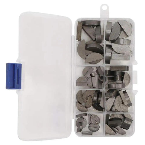 80Pcs Woodruff Key Set Stainless Steel Half Moon Keys For Gear Shafts Flywheels Pulleys And Cranks Assorted Sizes With Durable Storage Box Pro Grade Mechanical Fasteners Kit For Shop And DIY