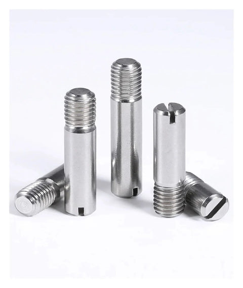 Stainless Steel Dowel Pin Set 304 Slotted Outside Thread Solid Cylindrical Locator Pins For M2 To M10 Sizes 6mm Length