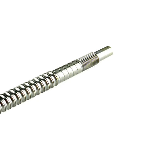 Close-up of 250mm Anti Backlash Ball Screw Kit 16mm Diameter With 5mm Lead showing screw details and end machining.