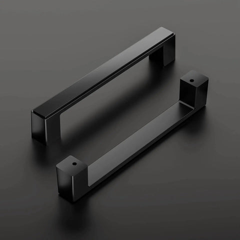 10 Pack 5 Inch Matte Black Square Cabinet Handles For Kitchen Cabinets Cupboards Drawers And Dressers Durable Cabinet Hardware Pulls