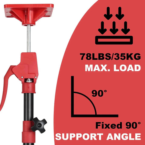 Adjustable Third Hand Pole For Cabinet Installation 11.8 To 23.5 In 78 Lb 2 Pack showing maximum load capacity and fixed angle