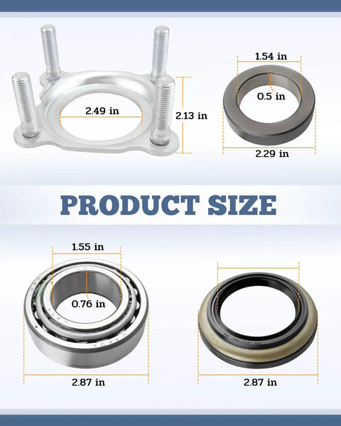 Rear Axle Bearing and Seal Kit for Jeep Wrangler JK JKU 2007 2008 2009 2010 2011 2012 2013 2014 2015 2016 2017 sizes shown