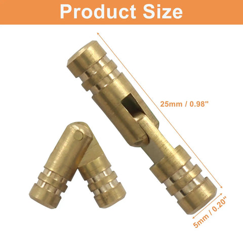 Concealed Brass Barrel Hinges Set For Jewelry Boxes And Woodworking Projects 50 Pieces 25x5mm Gold Brass Invisible Hinges