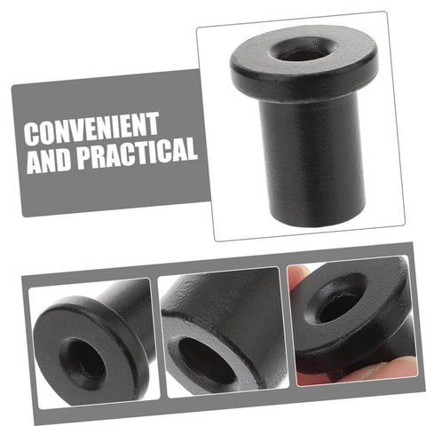 Close-up of Sliding Barn Door Track Spacers and Connectors for Easy, No Fuss Installation Durable Carbon Steel Stoppers