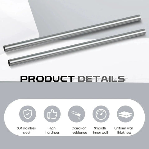 2 Pack 1 Inch OD 304 Stainless Steel Tubing 24 Inch Length Thickened Wall Weldable Round Metal Tube 16 Gauge For Industrial Use