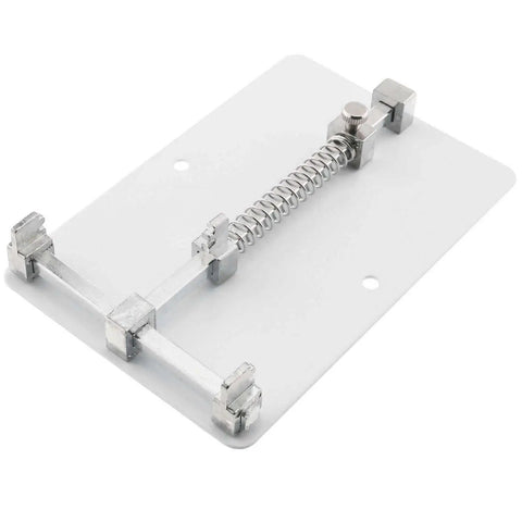 Heavy Duty Pro Grade PCB Mainboard Holder Clamp 12x8cm Steel Adjustable Fixture for IC Grooves and Soldering Repair