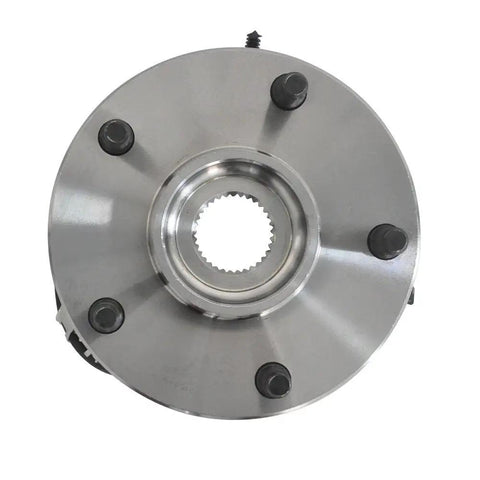 Front view of Front Wheel Hub And Bearing Assembly For Dodge Ram 1500 1997 1998 1999 4x4 With ABS Driver Side 5 Lug Pattern