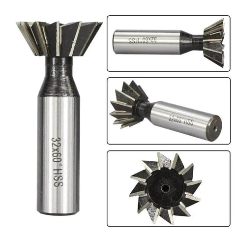 Dovetail Milling Cutter HSS End Mills High Speed Steel CNC Router Bit Double Edged Cutter For Mold Steel Cast Iron Carbon Steel Alloy Steel Tool Steel Slotting Tool 45 55 60 Degree Angles Pro Grade Heavy Duty
