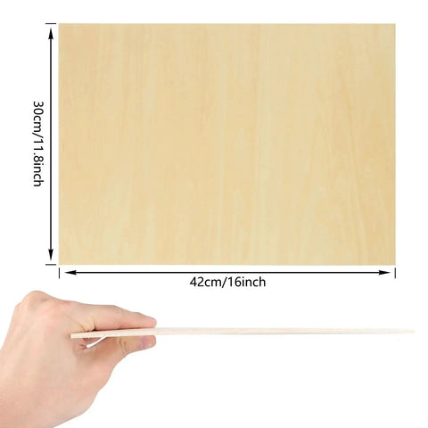 Basswood Sheets One Eighth Inch Thick 16 By 12 Inch Unfinished Wood Boards Ten Pack For Laser Cutting Arts And Crafts Pyrography