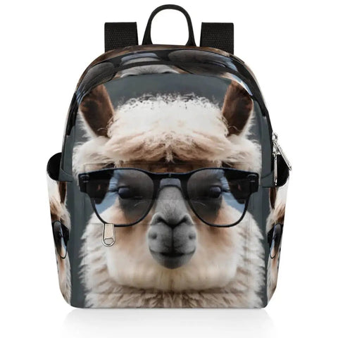 Women Mini Backpack Purse With Alpaca Print Cute Small Daypack For Travel And Work Multi Functional Casual Shoulder Bag