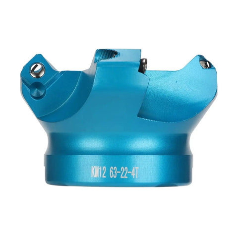 CNC Lathe Face Mill With 4 Flutes High Efficiency Milling Cutter For Aluminum Alloy Lathe Tool Metal Machining Precision Rough Plane Machining Pro Grade, blue