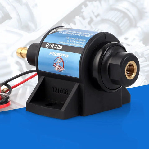 Micro Electric Gasoline Fuel Pump Five Sixteenth Inch Inlet And Outlet Universal Fit For Carbureted Engines with 12V and 1 to 2 Amp