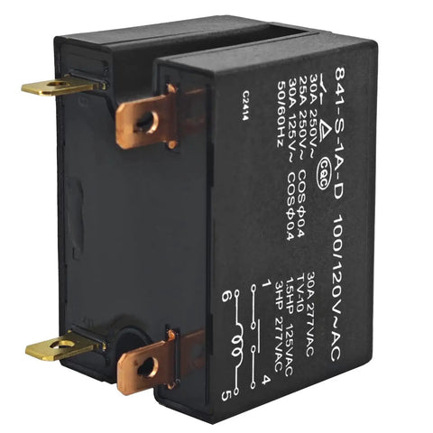 Heavy Duty 30A SPDM Relay For Vehicles And Industrial Equipment, 277VAC Load Rating With 100 And 120VAC Control, side view