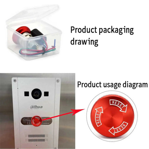 22mm Latching Emergency Stop Push Button Switch SPDT Normally Open Normally Closed Stainless Steel 304 With Socket packaged and installed