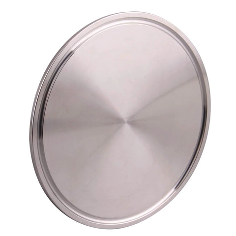 DERNORD stainless steel 304 end cap for tri-clamp fittings, 4-inch tube OD, front view