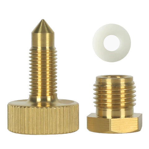 Brass air bleed valve adapter set for PCP airsoft, HMKUGO 2 pcs with M10x1 threads and white washer